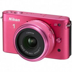 Nikon 1 J2 jarjestelmakamera + 11-27.5 mm (pinkki)