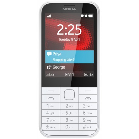 Nokia 225 matkapuhelin (valkoinen)